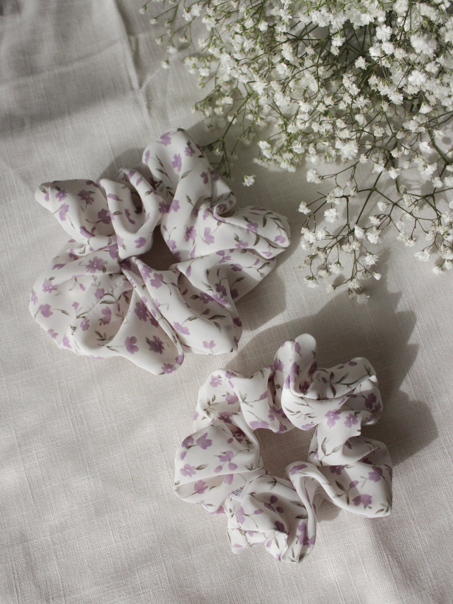 Pressed Lavender Scrunchies