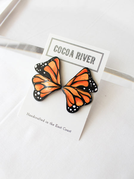 Monarch Wing Butterfly Earrings