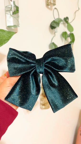 Midnight Forest Sparkle Bow