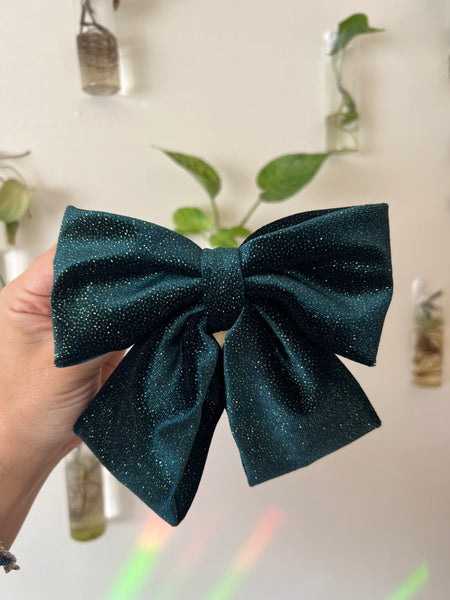 Midnight Forest Sparkle Bow