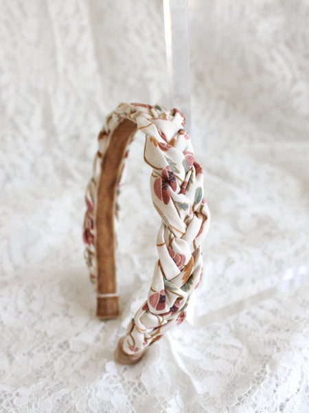 Wild Poppies Slim Braided Headband