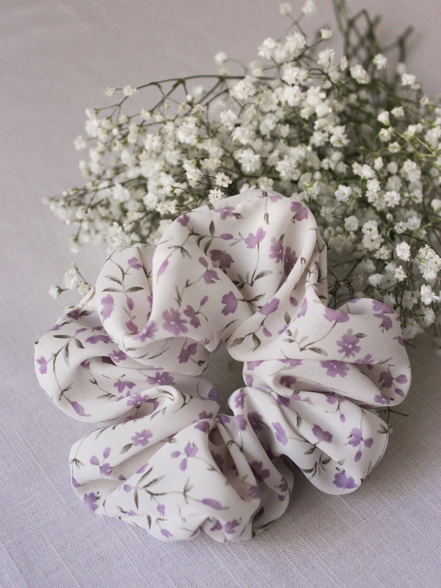 Pressed Lavender Scrunchies