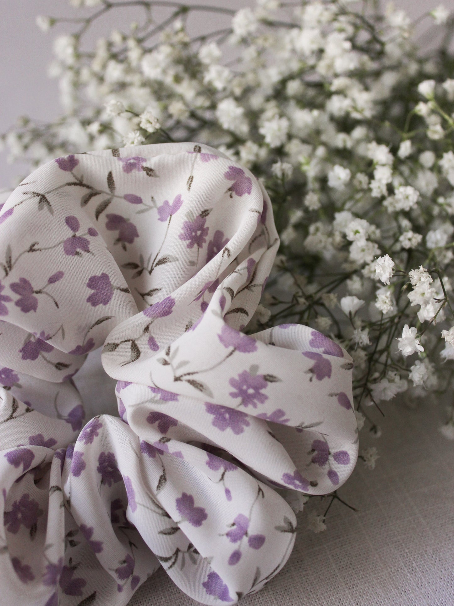 Pressed Lavender Scrunchies