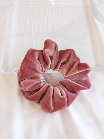 Dusty Rose Velvet Scrunchie