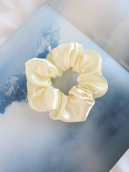 French Vanilla Satin Scrunchies