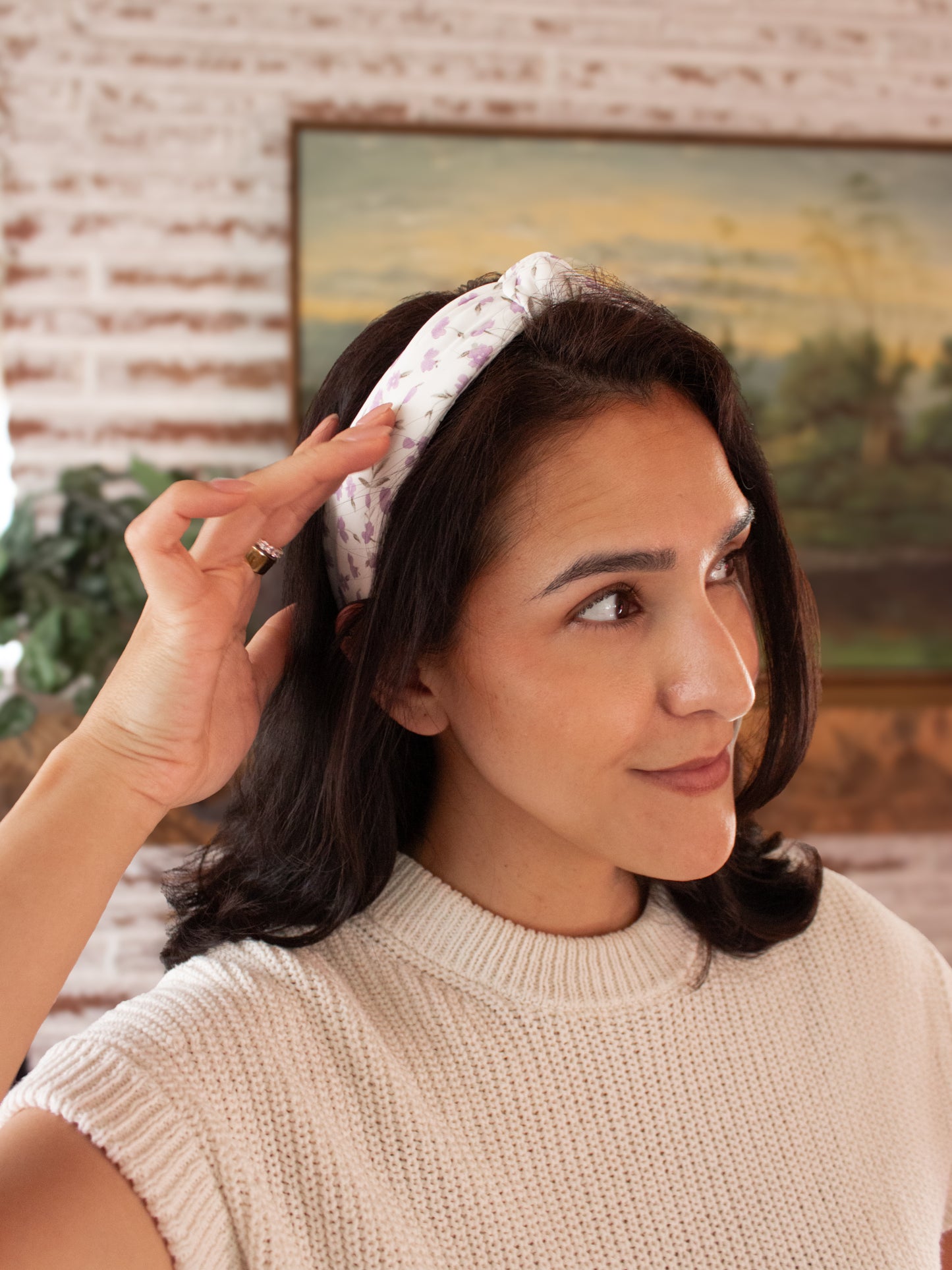 Pressed Lavender Top Knot