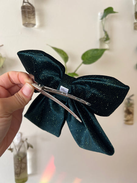 Midnight Forest Sparkle Bow
