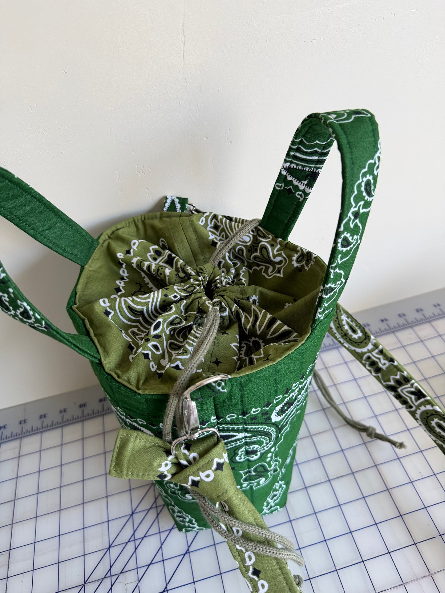 The Meadow Bag in Green Bandana