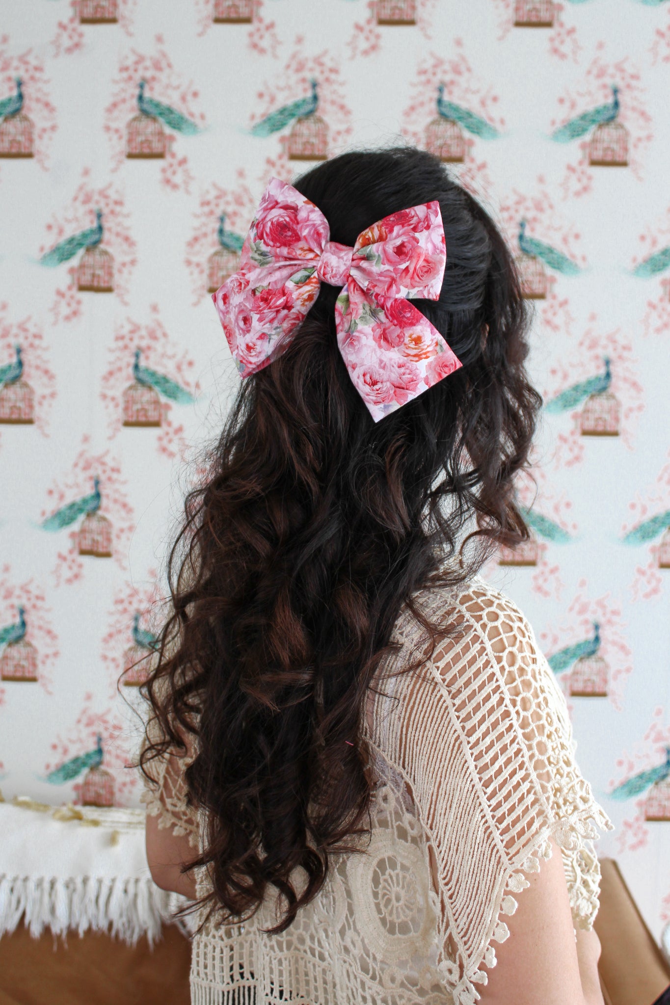 Bouquet of Roses Hair Bow