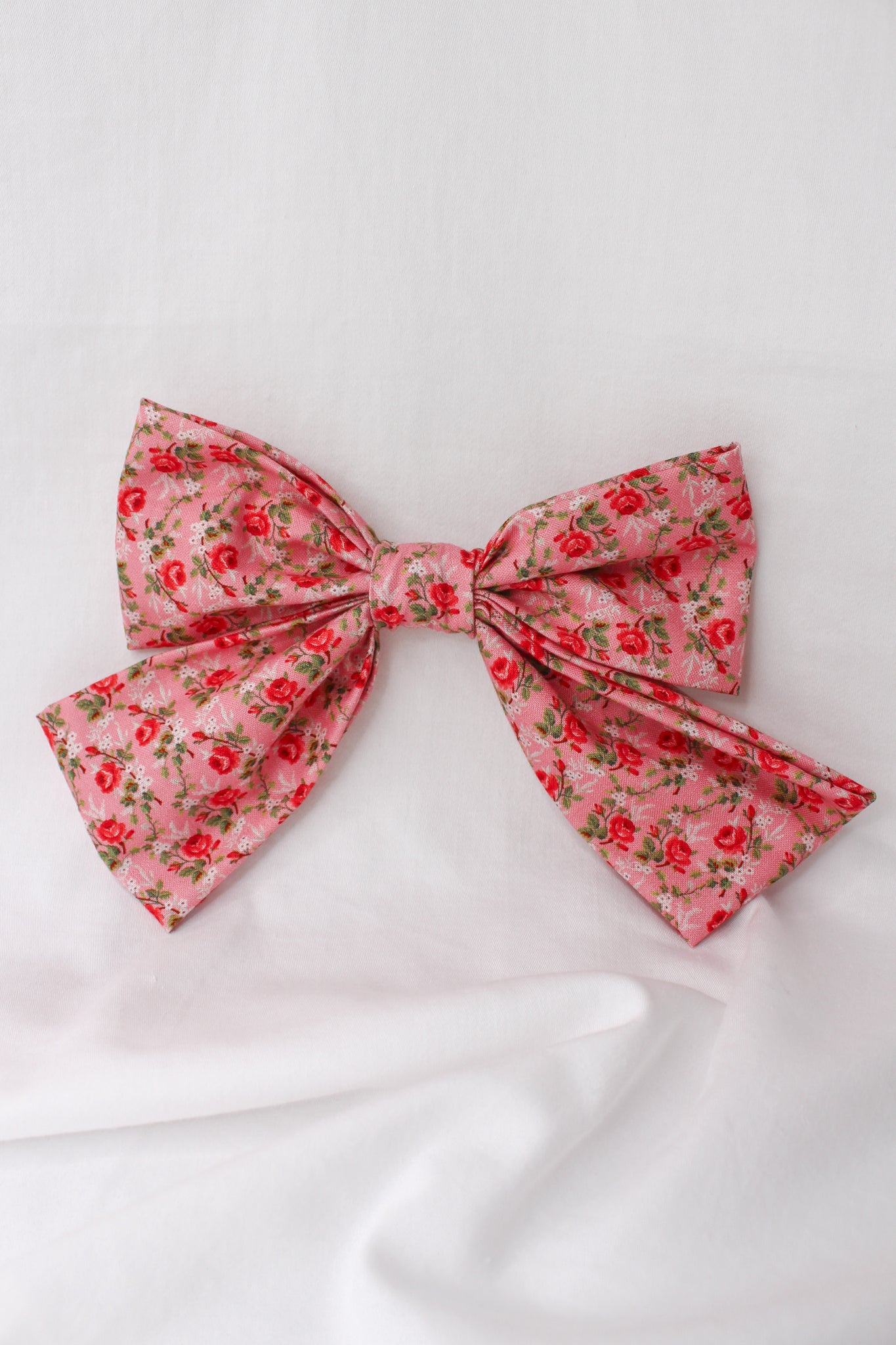 Pink Country Flowers Hair Bow