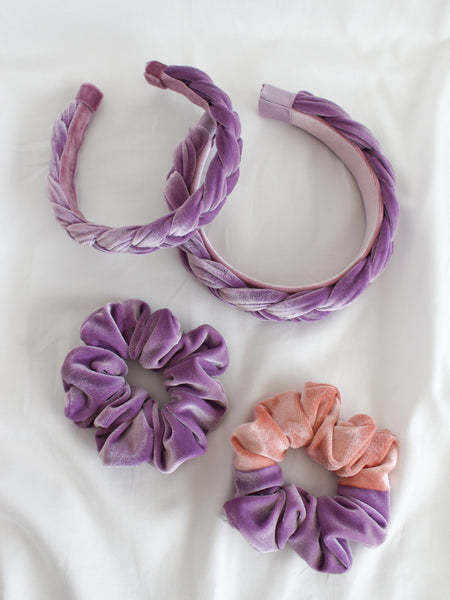 Soft Lavender Braided Headbands