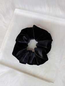 Onyx Black Velvet Scrunchie
