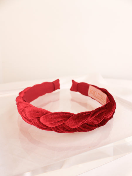 Ruby Red Braided Headbands