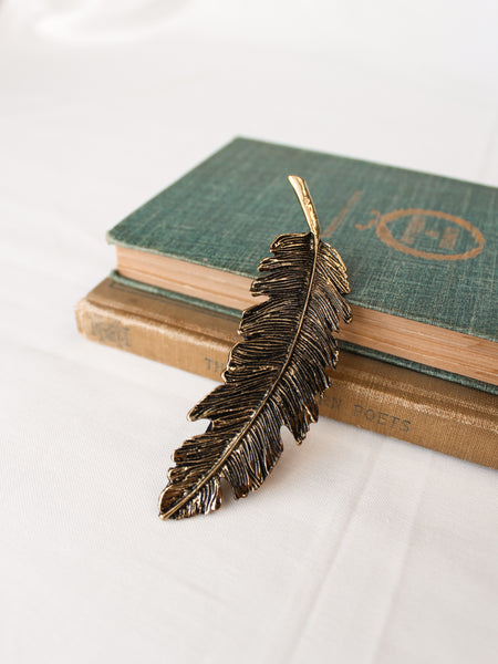 Vintage- Inspired Feather Barrette