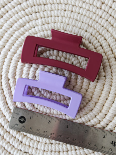 Matte Rectangle Hair Claws
