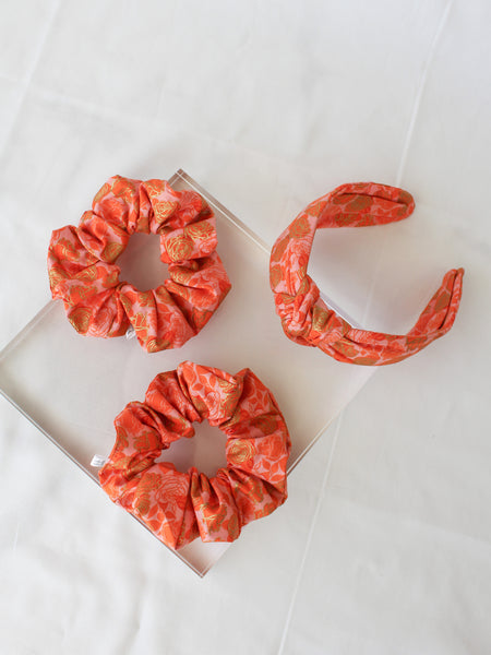 Golden Roses Scrunchie