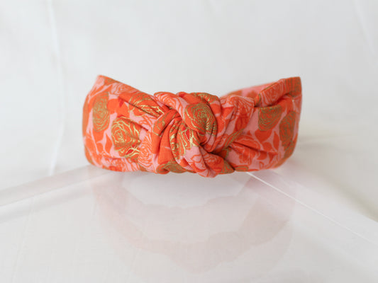 Gold Roses Top Knot