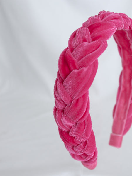 Passion Pink Slim Braided Headband