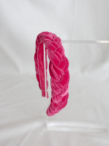 Passion Pink Slim Braided Headband