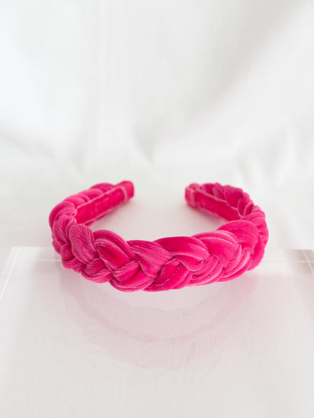 Passion Pink Slim Braided Headband