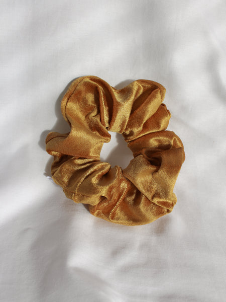 Gold Velvet Jumbo Scrunchie
