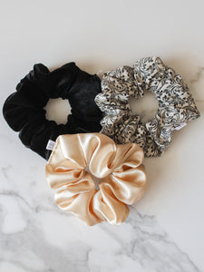 Onyx & Champagne Scrunchie Bundle
