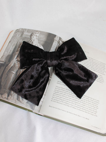 Onyx Velvet Hair Bow